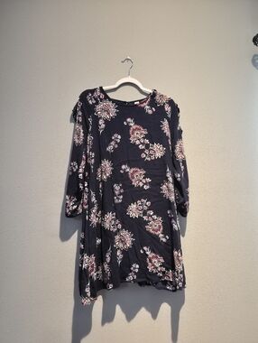 Old Navy Floral Cold-Shoulder Midi Dress